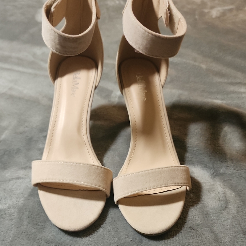 Bella Marie Beige Heeled Sandals